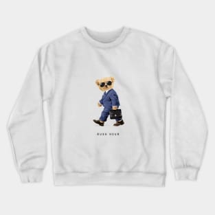 Business bear design "Rush hour" Crewneck Sweatshirt